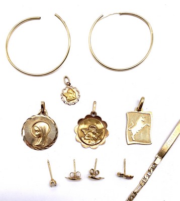 ENSEMBLE DE BIJOUX en or (750), comprenant...