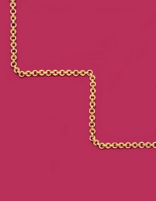 COLLIER en or (750) à maillons alternés de...