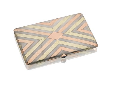 ÉTUI A CIGARETTE en or (750) jaune et rose...