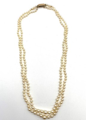 COLLIER double rang de PERLES DE CULTURE...