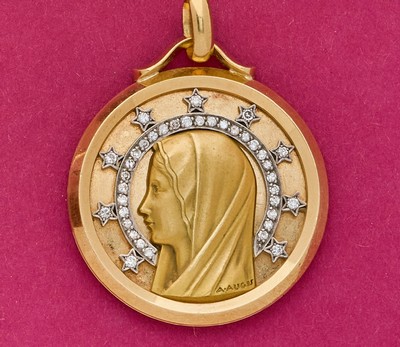 GRANDE MÉDAILLE en or (750) au profil de...