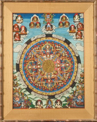 MANDALA représentant bouddhas et boddhisattvas...
