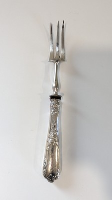 DEUX FOURCHETTES A GIGOT à manche en argent...