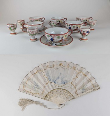 PETIT ENSEMBLE COMPOSITE en porcelaine émaillée...