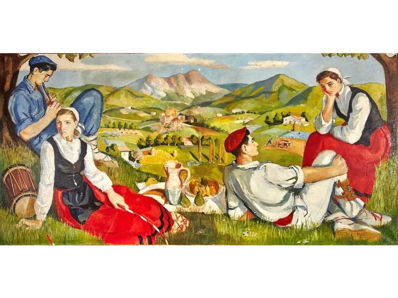 ECOLE BASQUE DES ANNEES 1950.