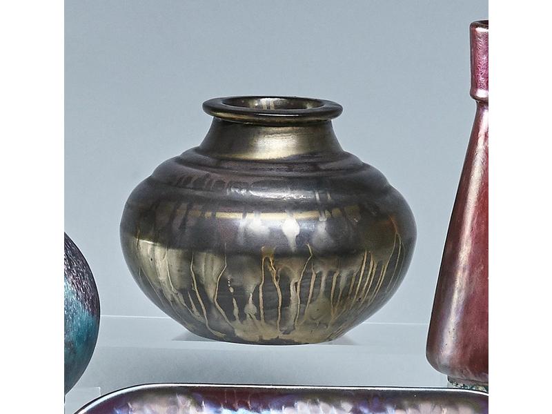 VASE boule en doucine en céramique émaillée...