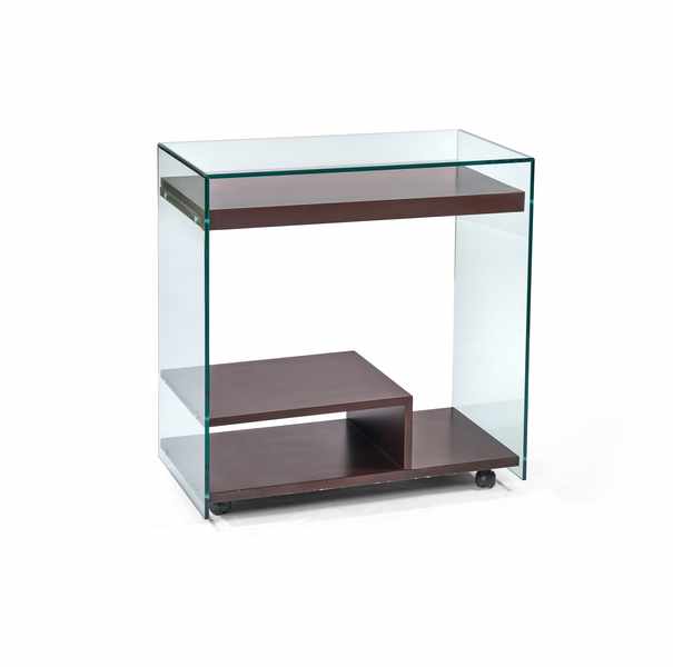 PETIT BUREAU rectangulaire en verre à tablette...