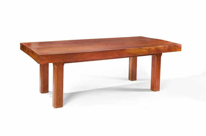 TABLE DE SALLE A MANGER en bois mouluré et...