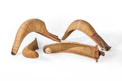 GRAND GANT DE CHISTERA en rotin et cuir.