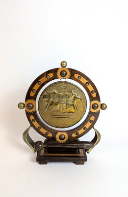 GONG circulaire en bois, laiton et bronze,...
