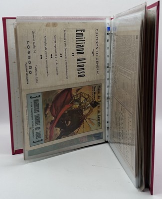 CLASSEUR contenant environ 106 petits cartels...