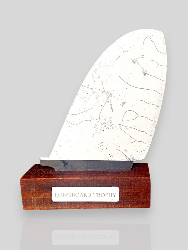 TROPHÉE Longboard en forme d'aileron D-fin...
