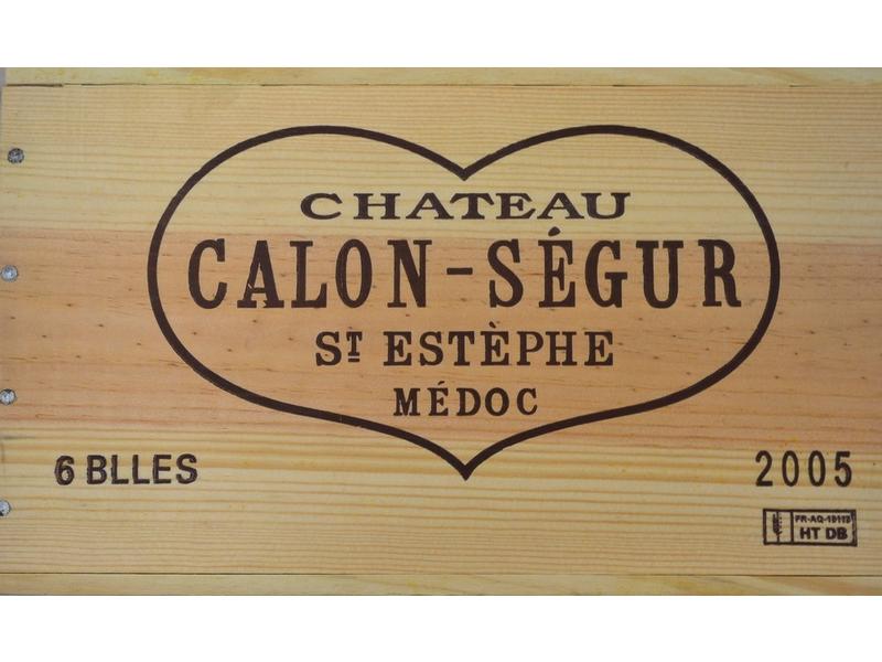 6 Blles CH. CALON SEGUR Saint Estèphe GC...