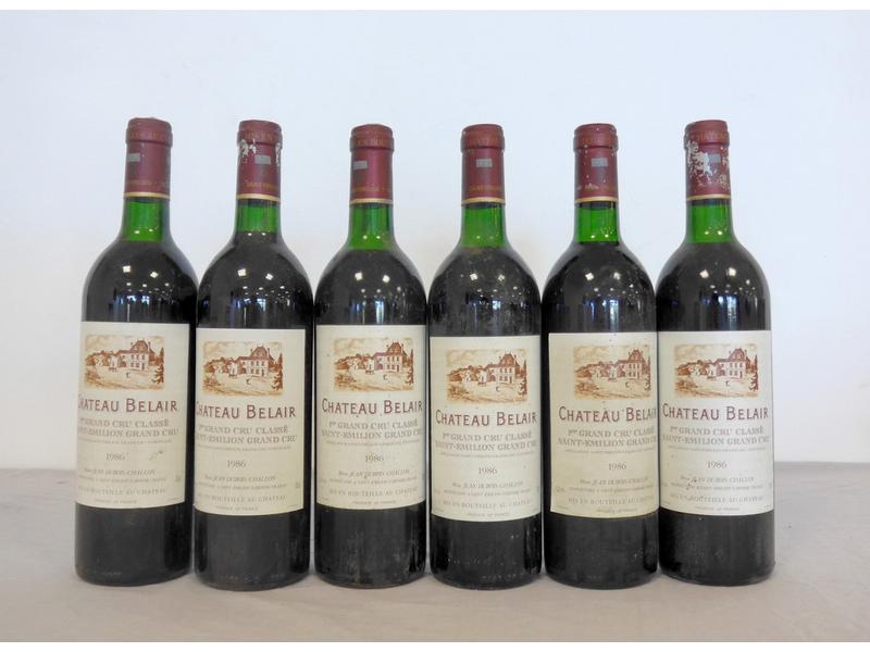 6 Blles CH. BELAIR St Emilion 1er GCC 19...