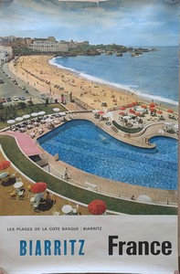 BIARRITZ - La piscine de l'hôtel du Palais...