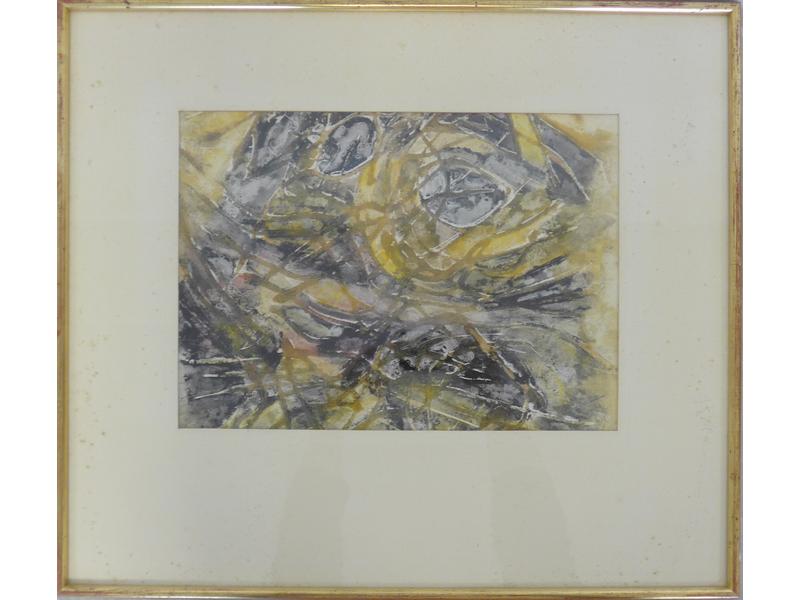 Composition abstraite marron et noire