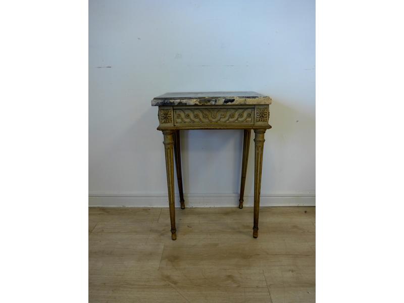 PETITE TABLE CONSOLE en bois laqué gris à...