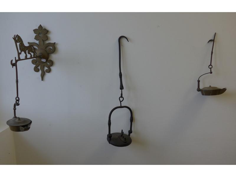 TROIS PETITES LAMPES à huile hébraïques en...