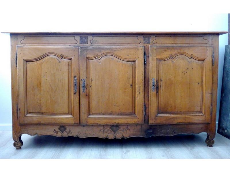 ENFILADE rectangulaire en bois fruitier ouvrant...