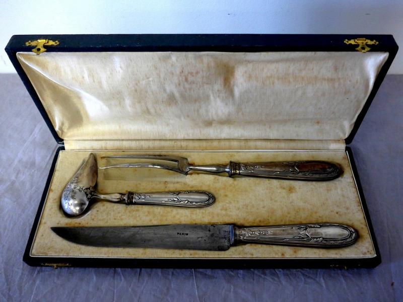 SERVICE A GIGOT manche en argent fourré modèle...