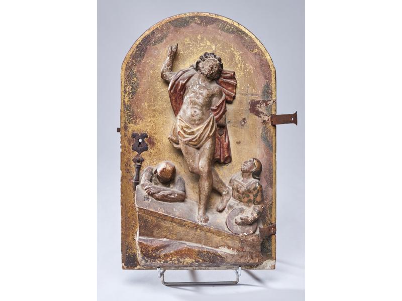PORTE DE TABERNACLE cintrée en bois sculptée...