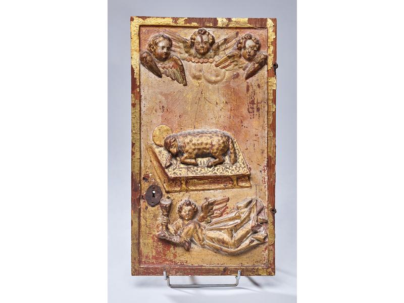 PORTE DE TABERNACLE rectangulaire sculptée...