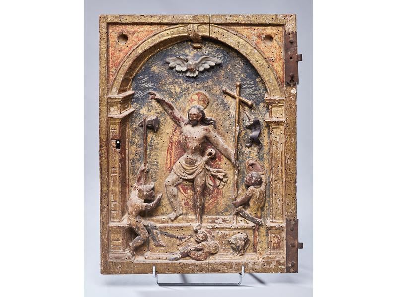 PORTE DE TABERNACLE rectangulaire en bois...