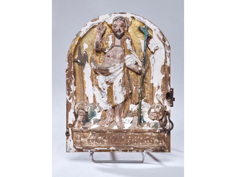 PORTE DE TABERNACLE cintrée en bois sculptée...