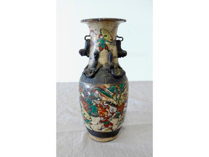 VASE " Nankin", de forme balustre en grès...