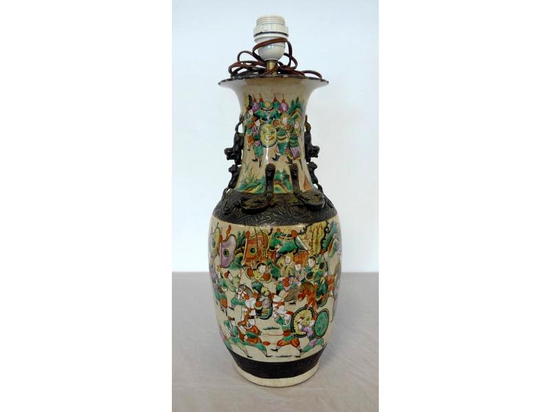 VASE "Nankin", de forme balustre en grès...