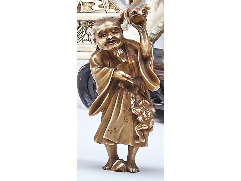 OKIMONO en ivoire représentant Gama Senin...