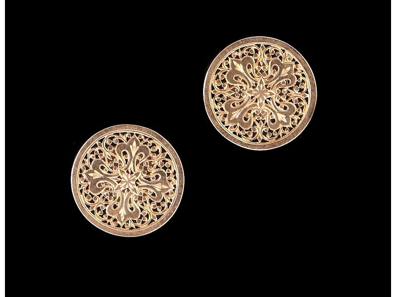 PAIRE DE BOUTONS DE MANCHETTES en or jaune,...