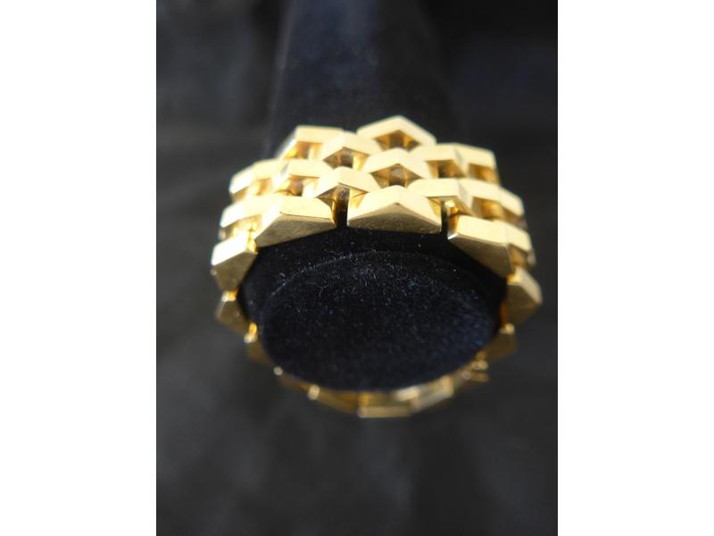 BRACELET articulé en or jaune (750) à cinq...