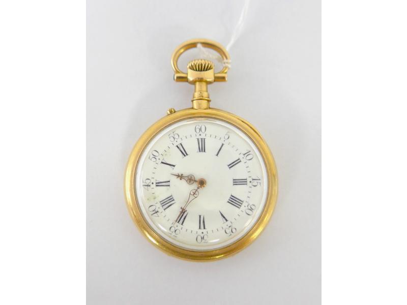 MONTRE DE COL en or jaune (750) chiffrée...