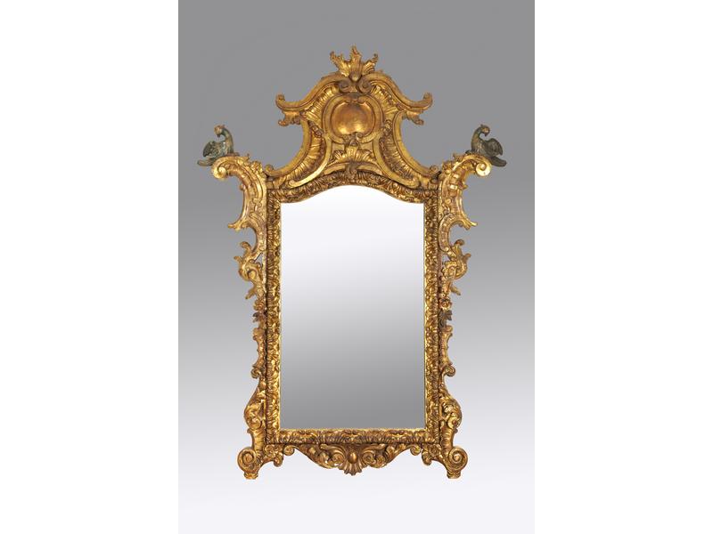MIROIR cintré en partie haute dans un cadre...