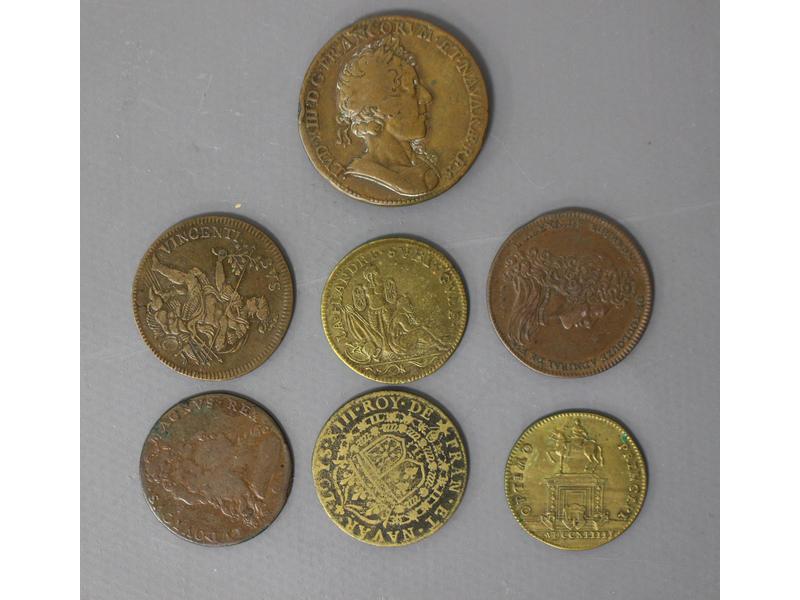 ANCIEN REGIME - 7 jetons en cuivre: