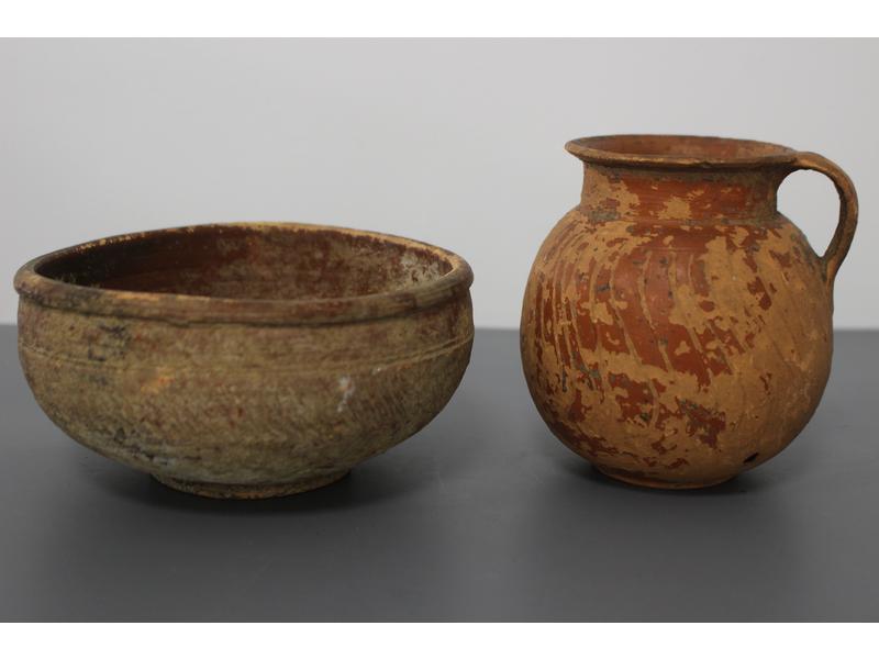 COUPE (Diam. 16 cm) et VASE (Haut. 12 cm)...