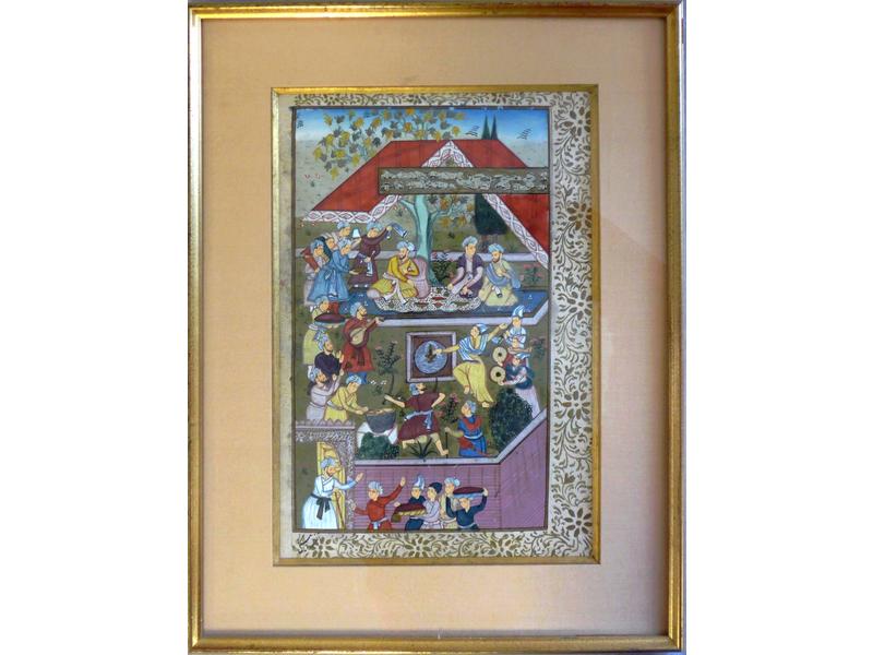 MINIATURE persanne gouachée, représentant...