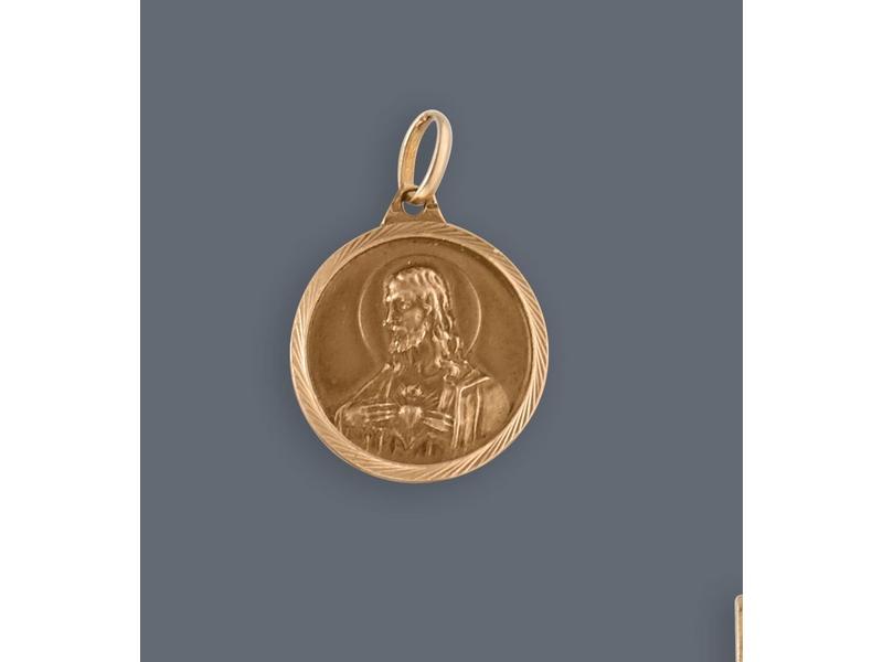 MEDAILLE double face en or jaune (750).
