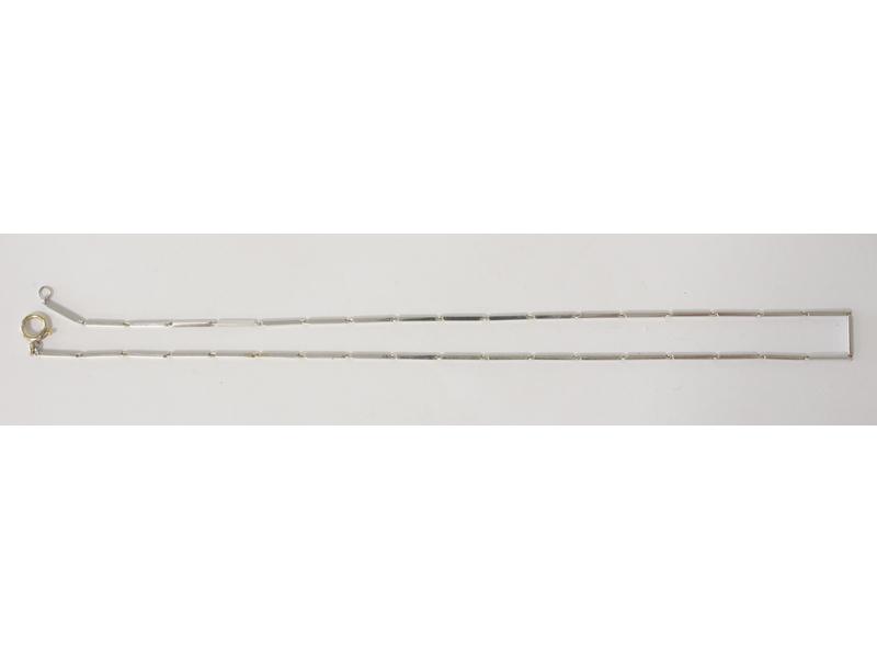 CHAÎNE à maillons baguettes en or gris (...