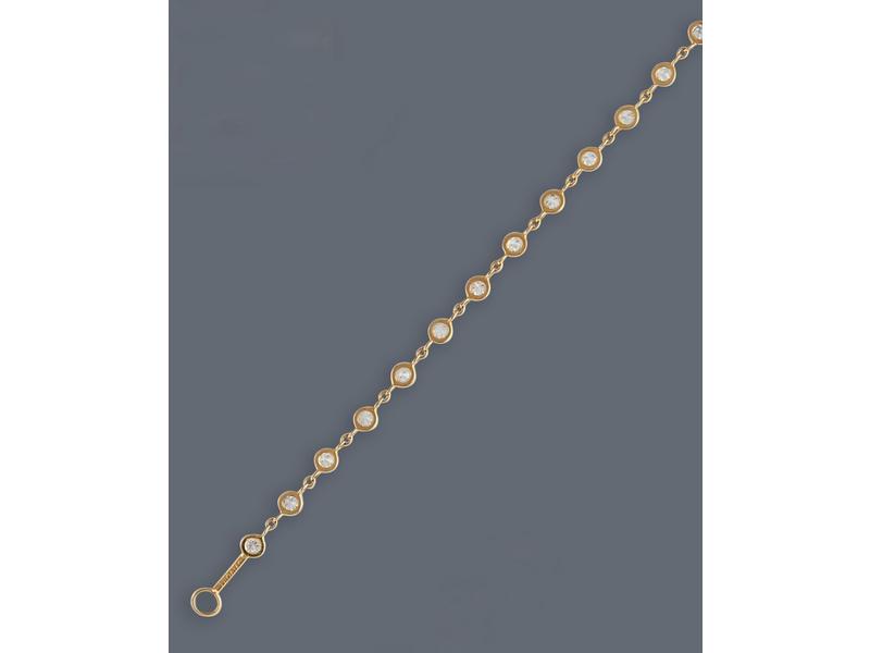 PETIT BRACELET ligne en or jaune (750) à...