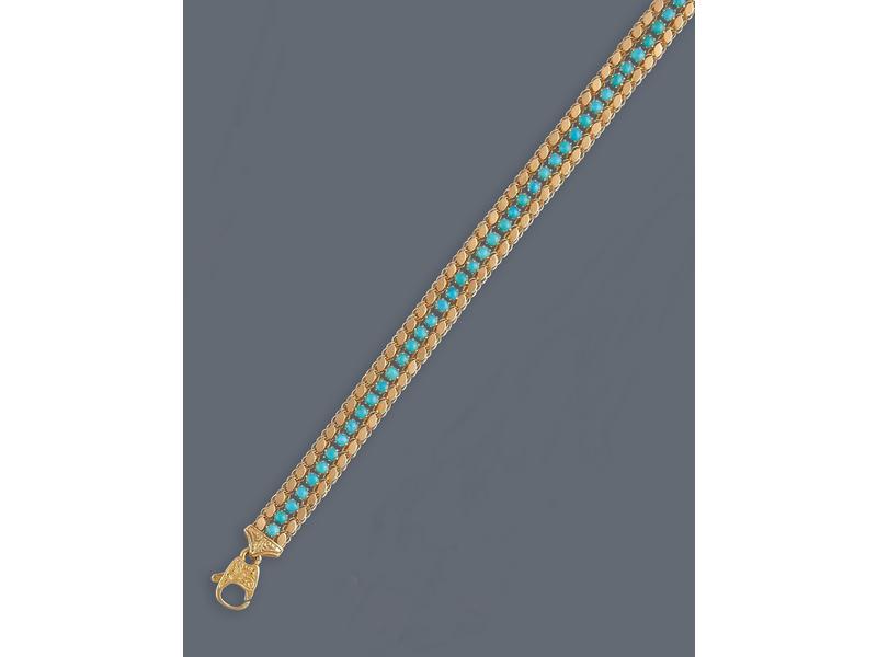 BRACELET en or jaune (750) avec ligne de...