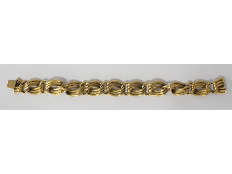 BRACELET en or jaune (750) à larges maillons...
