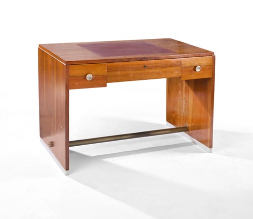 BUREAU rectangulaire en acajou et placage...