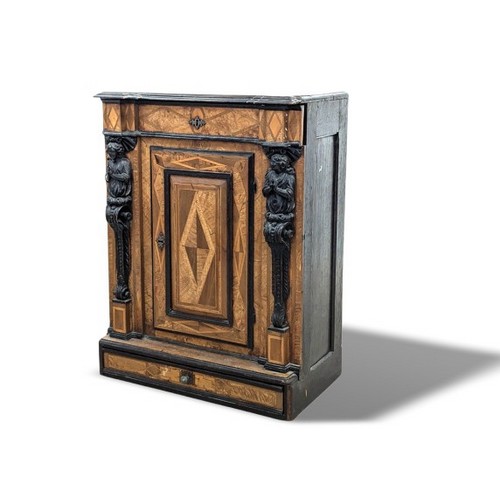 BUFFET RECTANGULAIRE en marqueterie et placage...