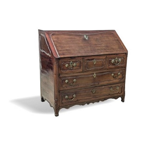BUREAU DE PENTE en acajou et placage d’acajou...