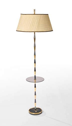 LAMPADAIRE à fut de bagues tronconiques en...