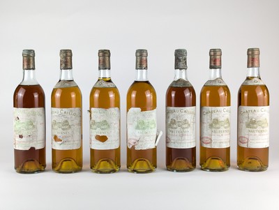 7 Blles CH. CAILLOU, Sauternes, CC, 1979...