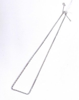 CHAÎNE en or gris (750) à maille forçat.