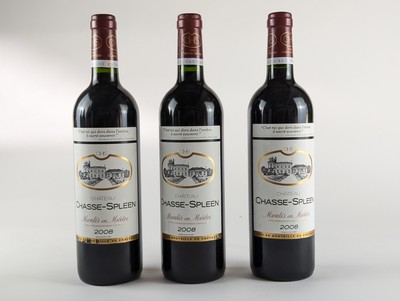 3 Blles CH. CHASSE SPLEEN Moulis 2008.
